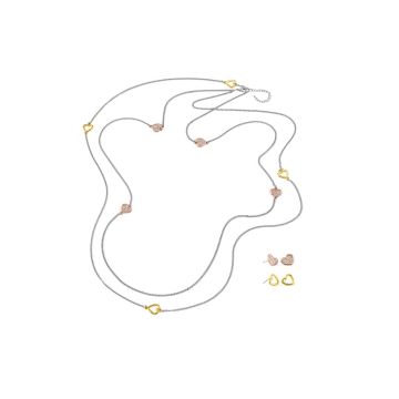 Pierre Cardin PXN6422 Σετ 1 Κολιέ με 2 Ζευγάρια Σκουλαρίκια από κράμα χρυσού, ρόδιο, Ασήμι και Κρυστάλλους - Pierre Cardin