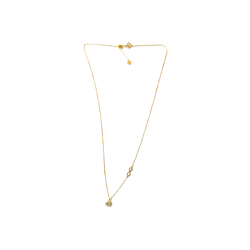 Γυναικείο κολιέ με ματάκι και το άπειρο σε χρυσό χρώμα Ασήμι 925