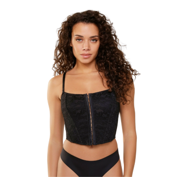 AURORA Κορσές με δαντέλα και μπροστινό κούμπωμα