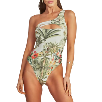 PALMERA Ολόσωμο μαγιό με έναν ώμο, λεπτομέρεια με άνοιγμα και παρεό