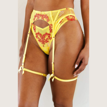 COLETTE Μπικίνι 3-τεμαχίων με ανοίγματα στο πλάι και παρεό με κρόσια