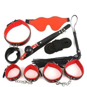 ERRI Σετ Ερωτικά Αξεσουάρ Φετίχ Δεσίματος 7 τεμαχίων από δερματίνη