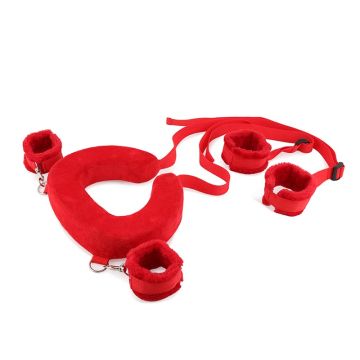 CLIFCU Ερωτικό Αξεσουάρ δεσίματος Χειροπέδες με Ρυθμιζόμενους Ιμάντες Ποδιών και μαξιλαρι λαιμού