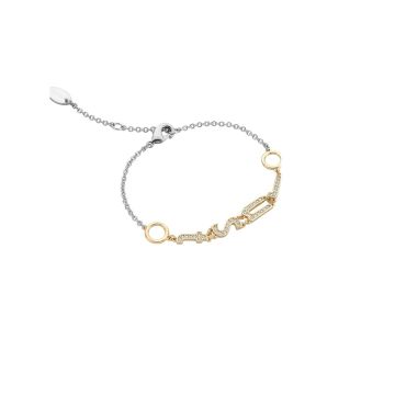 Just Cavalli Γυναικείο Κόσμημα Βραχιόλι 20 cm από Ατσάλι σε Ασημί και Χρυσό χρώμα, JCFB00423400 - Just Cavalli