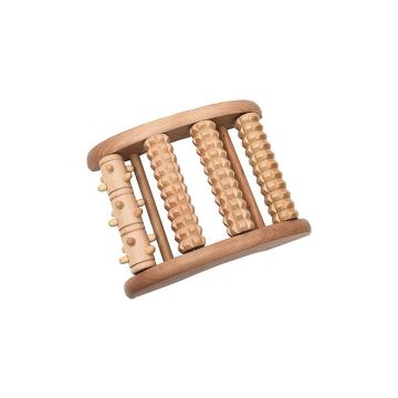 Ξύλινο Εργαλείο Μασάζ για πόδια σε φυσικό χρώμα ξύλου, 14x18.2x5 cm, Massage roller