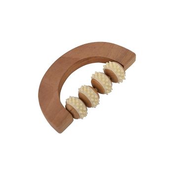 Ξύλινο Εργαλείο Μασάζ σε φυσικό χρώμα ξύλου, 15.7x9x3.5 cm, Massage roller