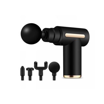 Cenocco Φορητή Eπαναφορτιζόμενη Συσκευή Μασάζ Mini Massage Gun με 4 Ανταλλακτικές Κεφαλές