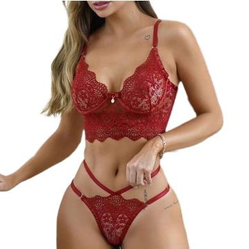 MAISIE Σετ δαντελένιων εσωρούχων τύπου μπραλέτ με μπανέλα και ασορτί στρινγκ