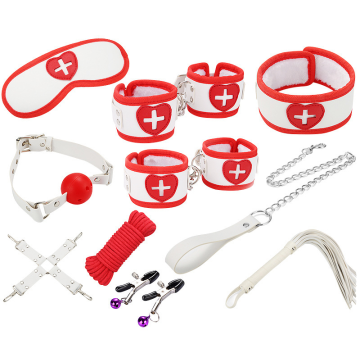 LASI Αξεσουάρ δεσίματος 11 τεμαχίων για ερωτικό role play νοσοκόμας