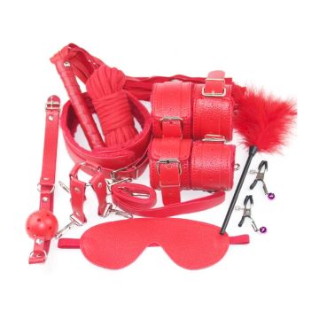ELLE Σετ Ερωτικά Αξεσουάρ Φετίχ Δεσίματος 13 τεμαχίων από δερματίνη