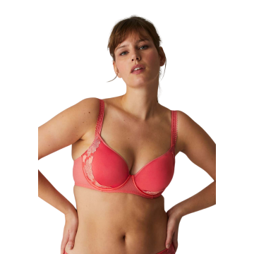 PAPAYE Σουτιέν με μπανέλα και κεντητές λεπτομέρειες λουλουδιών