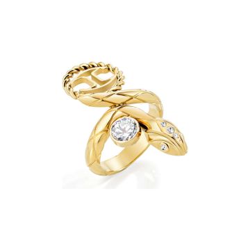 Γυναικείο Κόσμημα Δαχτυλίδι από ανοξείδωτο ατσάλι σε Χρυσό Χρώμα με Κρύσταλλο και Χρυσή λεπτομέρεια της σειράς JUST JAZZ , Just Cavalli SCAEL04014 - Just Cavalli