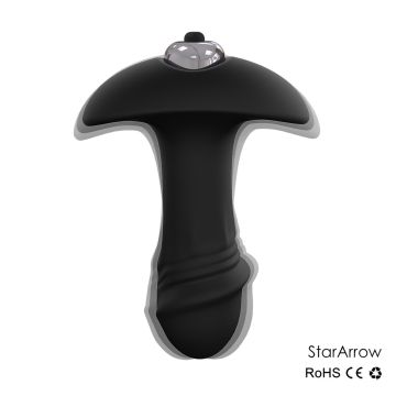 STARARROW Πρωκτική Σφήνα Σιλικόνης με Δονήσεις