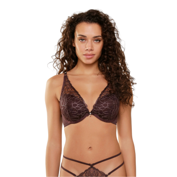 STELLA Σουτιέν με μπανέλα, διαφάνεια και γεωμετρικά σχέδια