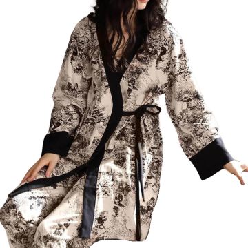 ONEILA Σετ βαμβακερής πιτζάμας 3 τμχ με κρουαζέ πουκαμίσα ,τιραντάκι & παντελόνα με ασπρόμαυρα σχέδια