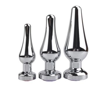 FUSI Μεταλλική Πρωκτική Σφήνα σε κωνικό σχήμα & διαμαντάκι στη βάση